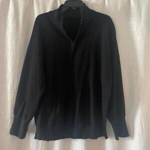 Black ribbed 1/2 zip - XL